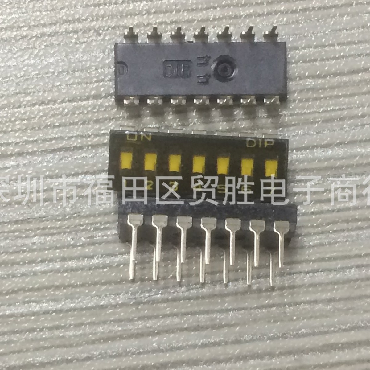 进口圆达/DIP NDIR-07H-T-V 7位拨码开关 琴键开关 直插 7P 原装