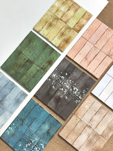 翔泰 复古渐变墨绿色做旧手工砖卫生间浴室墙面砖仿古瓷砖65x200