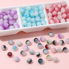 10mm Japanese Glass Beads Crushed Double Color Round Beads Scatter Beads DIY Handmade String Beads Bracelet Necklace Accessories