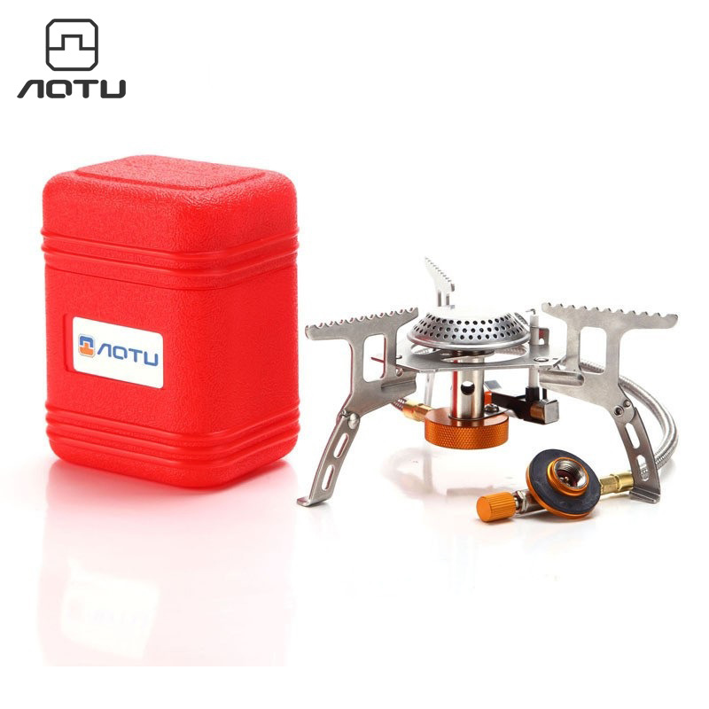 Summer Camping Boiler Outdoor Stainless Steel Stove Picnic Barbecue Stove Camping One-piece Dery AT6303