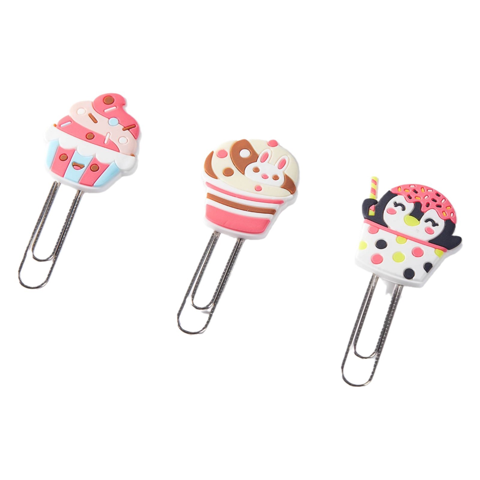 Fabricante al por mayor serie de postres creativos de dibujos animados clips pequeños marcadores lindos pasteles marcadores de niños multicolores