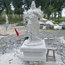 石雕关公像历史人物关羽云长关二爷寺庙财神珈蓝菩萨供奉关帝圣君