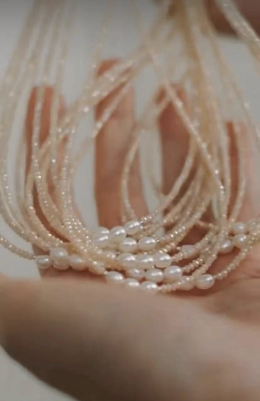 Baroque Pearl Necklace With Natural Stone Eye Shell Pendant_voghion.com