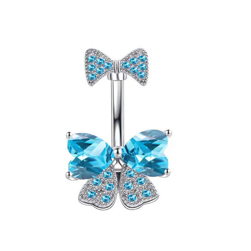 Navelpiercing strik met zirkonia en koper sieraden voor dames_voghion.com
