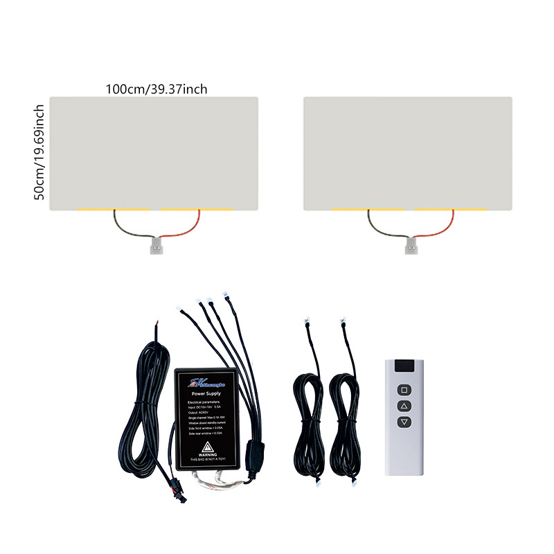 Qìchē Smart Car Dimming Glass Film Electrochromic Window Film (Car interior film) - white-2pcs