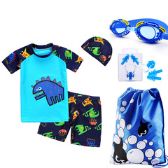 Children's swimwear, unisex separates set for boys, small, medium, and large children, baby boys' swimsuits, sun protection, student swimming equipment, hot spring