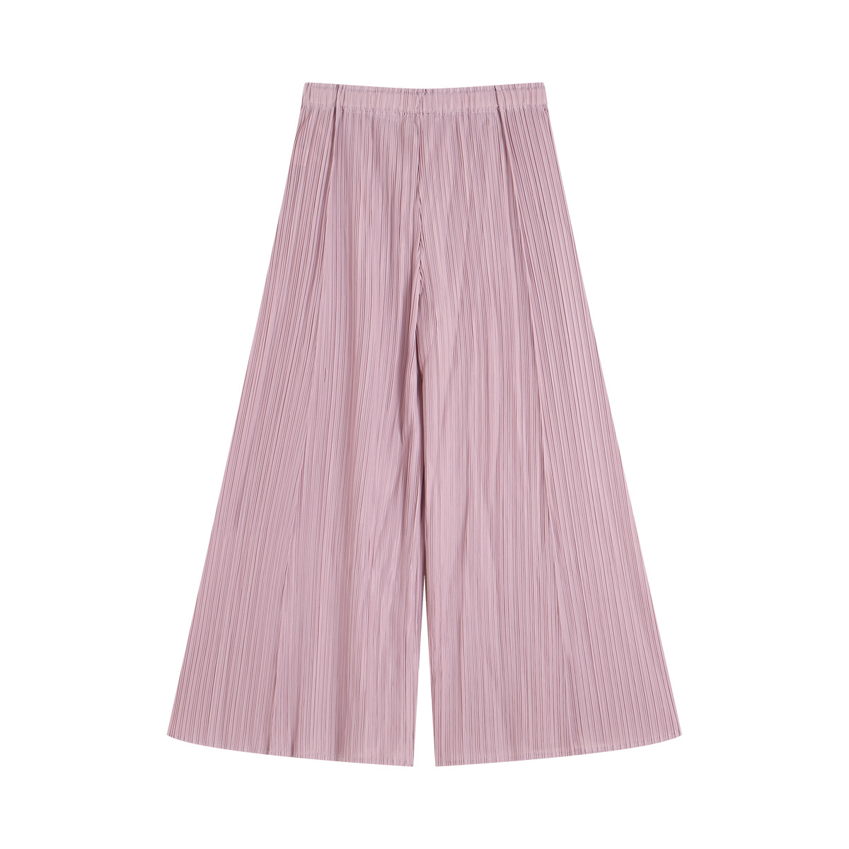 Quần culottes nữ ống rộng cạp cao xếp ly dáng suông dài midi — màu xanh nhạt chi tiết 10