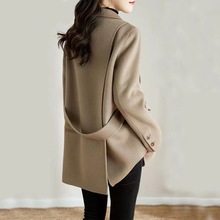 2023年新款羊毛大衣女韩版时尚高端品牌双面零羊绒羊毛呢外套批发