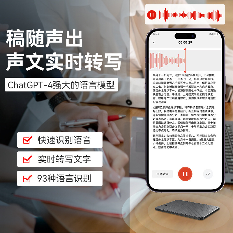 A3 ワンキー ツイル AI レコーダー ChatGPT インテリジェント転写翻訳 APP 制御レコーダー 同時通訳|undefined