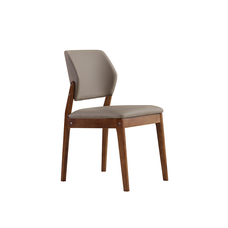 Sillas de comedor de madera sólida para el hogar hotel nórdico moderno restaurante mesas y sillas negras italianas simples respaldas de la fuente de trabajo