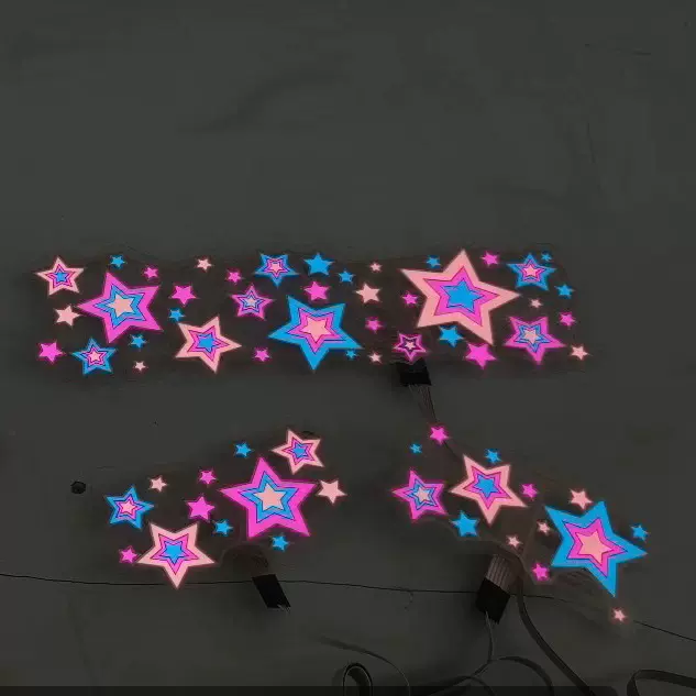发光彩色星星闪动冷光片聚会/庆典活动/节日/生日装饰DIY发光材料
