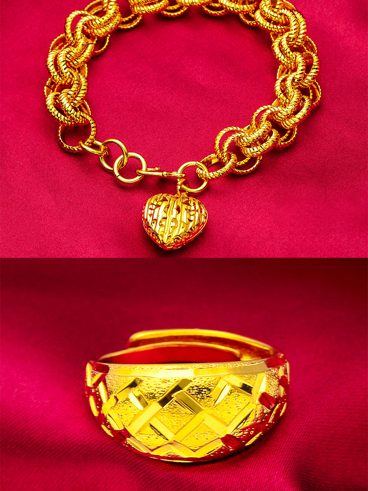 Bijoux unisexes Mode bague en or diamant bracelet d'amour bijoux bracelet de costume d'amour bague_voghion.com