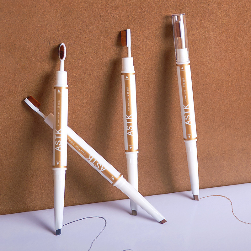 ASTK ISDI Modeling Double effect Eyebrow pen 4 Anti-sweat natural Easy Halo automatic Eyebrow pencil