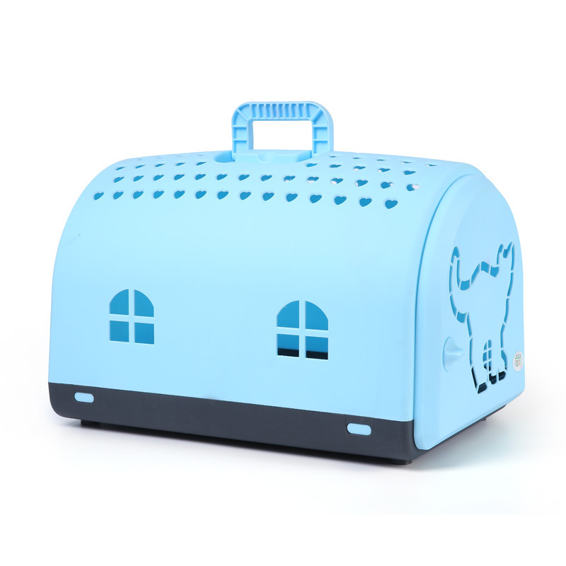Caja de transporte de mascotas, jaula de transporte de viajes, artículos para gatos y perros, jaula de pequeño tamaño