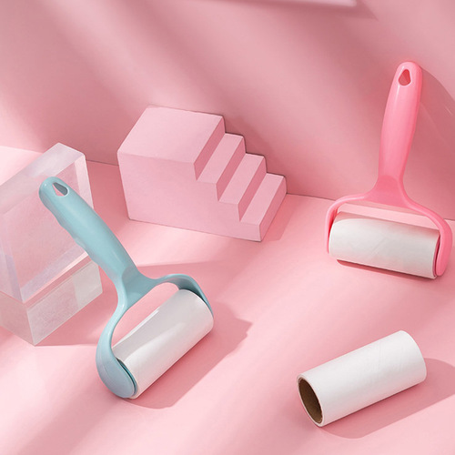 T tear-off lint remover, clothing lint remover, pet hair manual hair removal brush, roller type with replacement paper lint roller