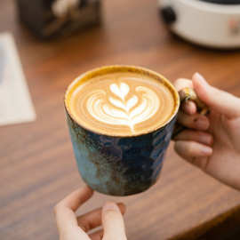 中古风马克杯创意陶瓷杯日式家用窑变喝水杯高级感下午茶咖啡杯子
