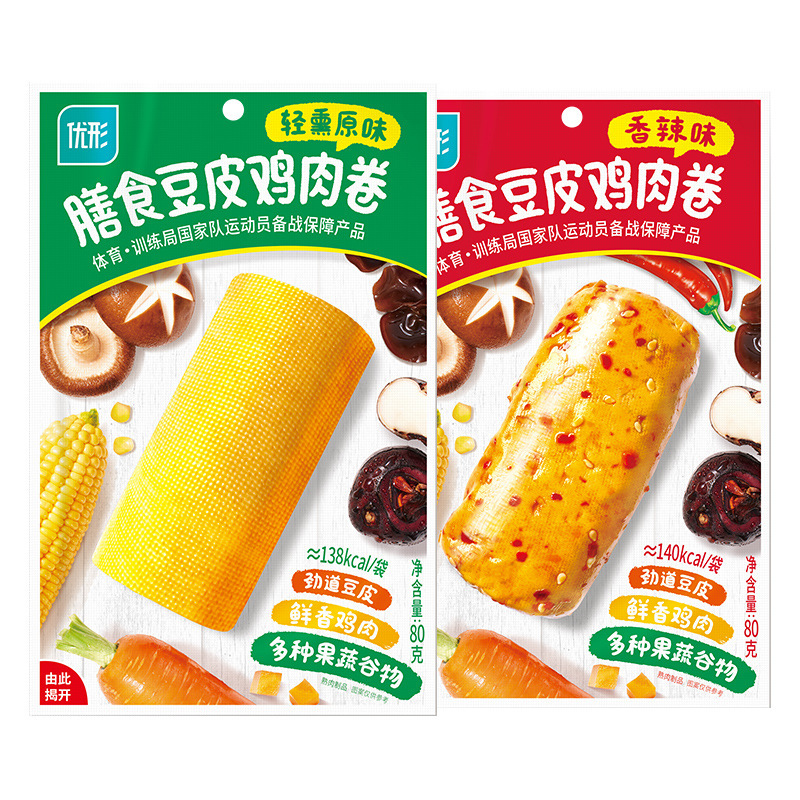 优形豆皮鸡肉卷鸡肉卷即食零食干豆腐卷解馋食品鸡肉卷|undefined