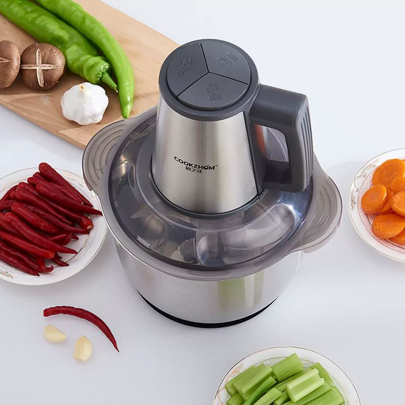 Мясорубка бытовая из нержавеющей стали, многофункциональный миксер для начинки, электрическая для приготовления, измельчения чеснока, перца чили и овощей