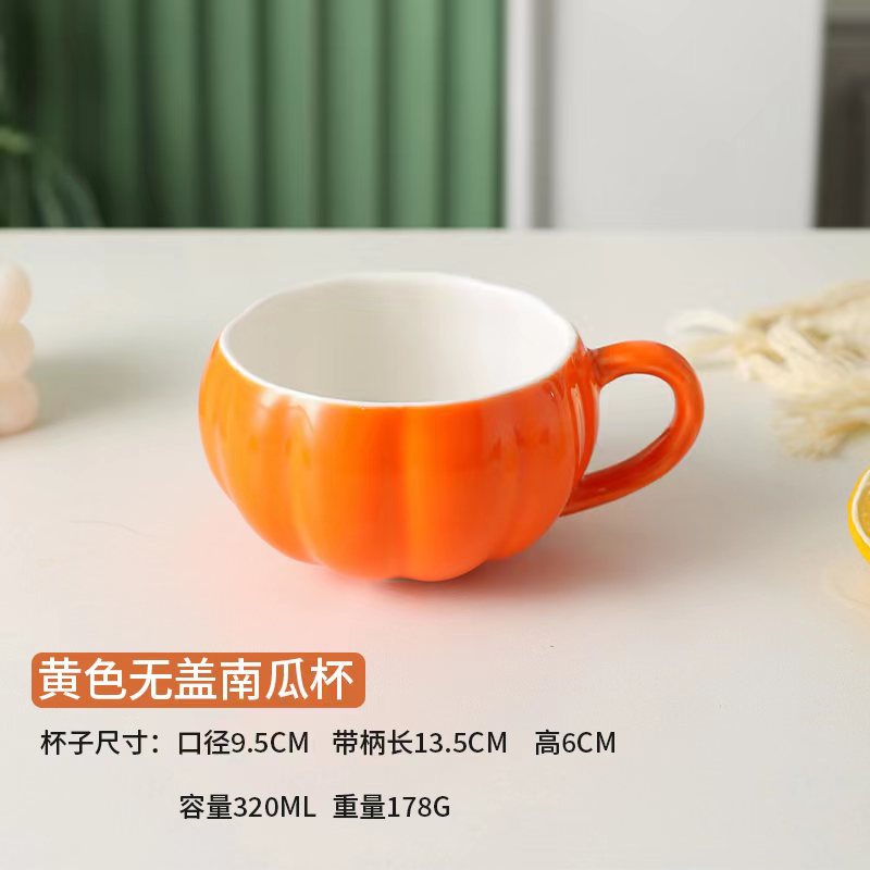 Taza de cerámica con forma de calabaza, manzana y tomate para Nochebuena, con tapa y cuchara, taza de cerámica para el hogar