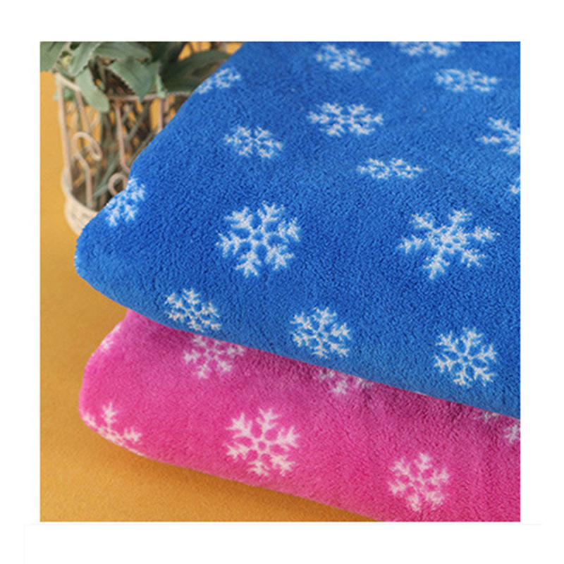 厂家供应双面绒毯子面料 秋冬水貂绒印花面料