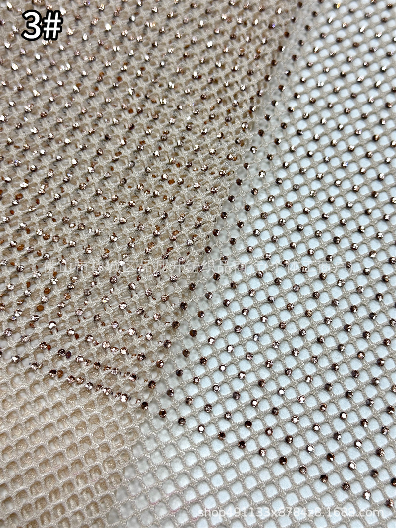 Fabricante nuevo sitio de vidrio de Austria taladro de malla elástica densa para brindis vestido de noche image 8