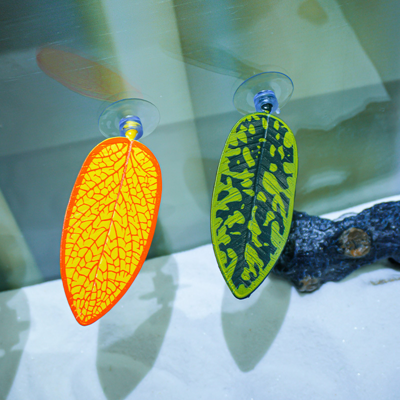 Hojas de reproducción para betta, plantas acuáticas ornamentales para acuarios, hojas artificiales para alimentar reptiles, nuevas hojas para descansar y eclosionar, gran venta.