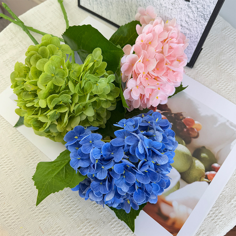 High-Quality Artificial 176-Piece Hydrangea Flower Arrangement for Home Living Room Decoration, Decorative Flower Arrangement, Fake Flowers Wholesale