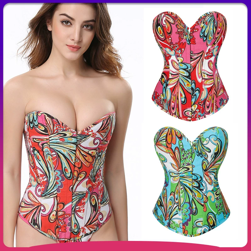 Джинсовый корсет в стиле ретро подкультуры, абстрактная油 живопись pattern butterfly, корсет palace, топ с костяком, женский
