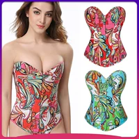 Джинсовый корсет в стиле ретро подкультуры, абстрактная油 живопись pattern butterfly, корсет palace, топ с костяком, женский