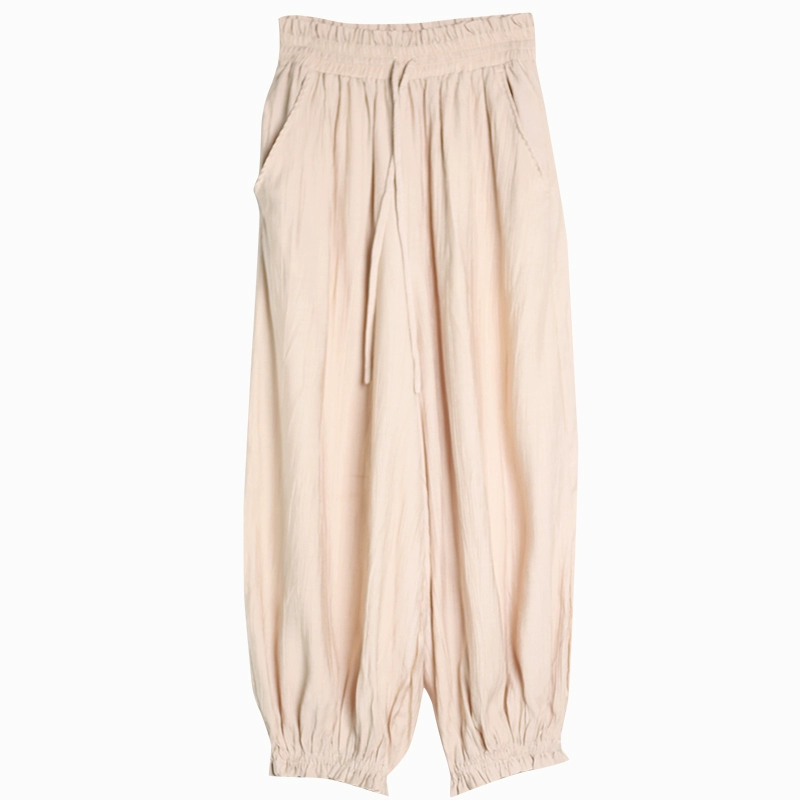 Retro universal cool flashlight, trousers, loose fit, elastic waist