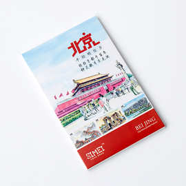 手绘北京明信片首都旅游纪念品卡片天安门故宫博物院天坛彩绘贺卡