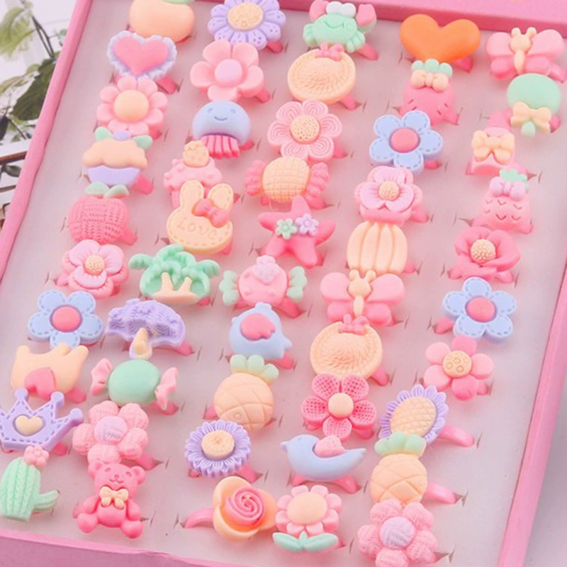 Пластиковые детские розовые кольца кольца для девочек аксессуары