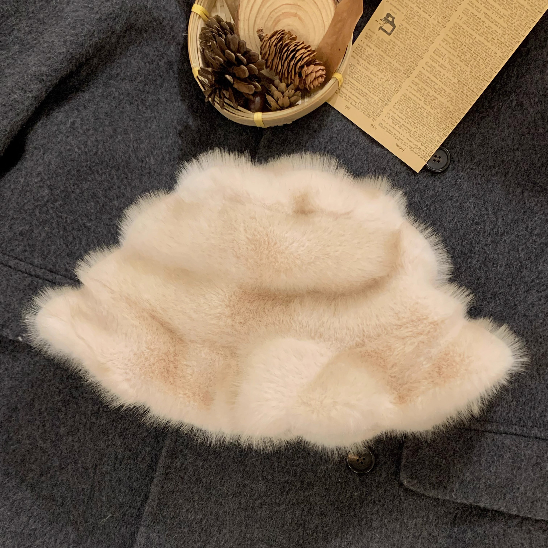 베이지 - 버킷햇