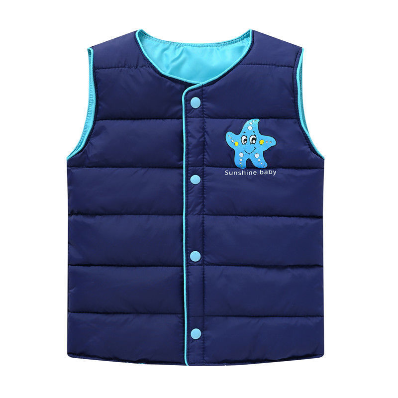 Men's Treasure Vest 2022 Autumn and winter new pattern children Down cotton Boy vest CUHK baby waistcoat Child Vest