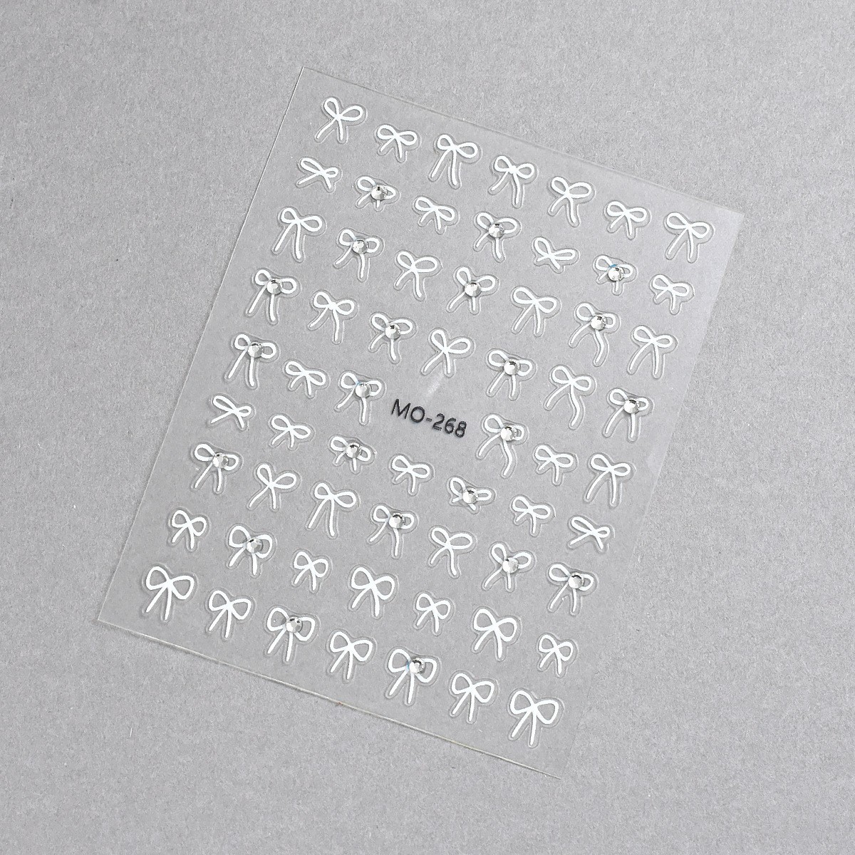 Pegatinas de uñas en relieve tridimensional de cristal de diamante arco negro blanco arco lindo 3D calcomanías adhesivas decoraciones