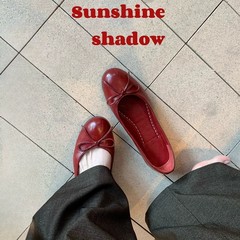 葡萄妈同款经典bi入！油蜡感软皮小圆头蝴蝶结浅口平底玛丽珍单鞋