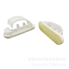 FC-02三位粘式排线夹 尼龙背胶桌面理线夹 扣式粘胶线卡
