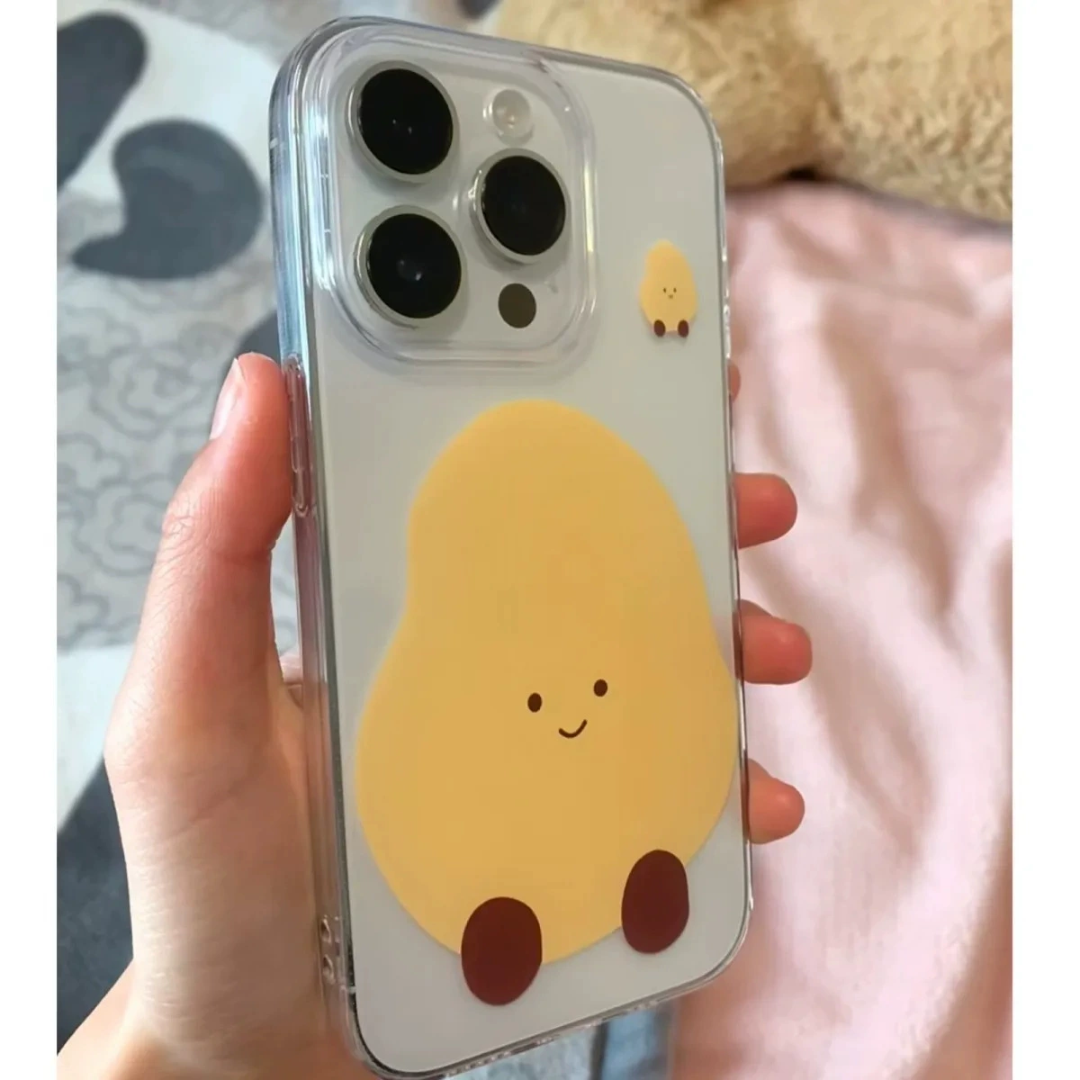 Яблоко, iPhone16, милый совместимый мультяшный чехол, 16promax