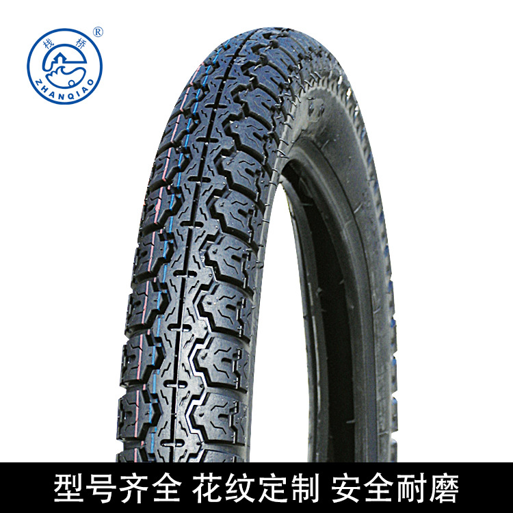 现货摩托车外胎2.50-18栈桥轮胎出口订单花纹加深
