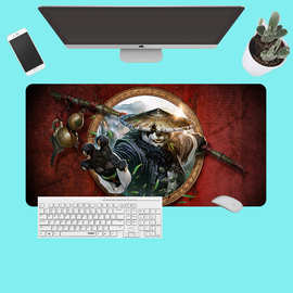 跨境爆款大号游戏专用鼠标垫网咖电竞魔兽世界防水键盘垫办公桌垫
