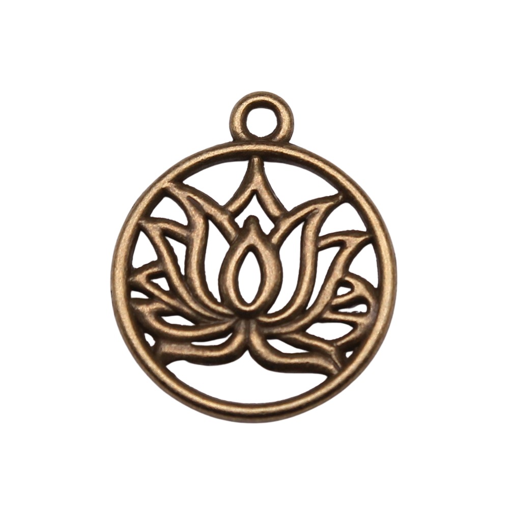 1 Piece Retro Lotus Alloy Plating Pendant Jewelry Accessories display picture 7