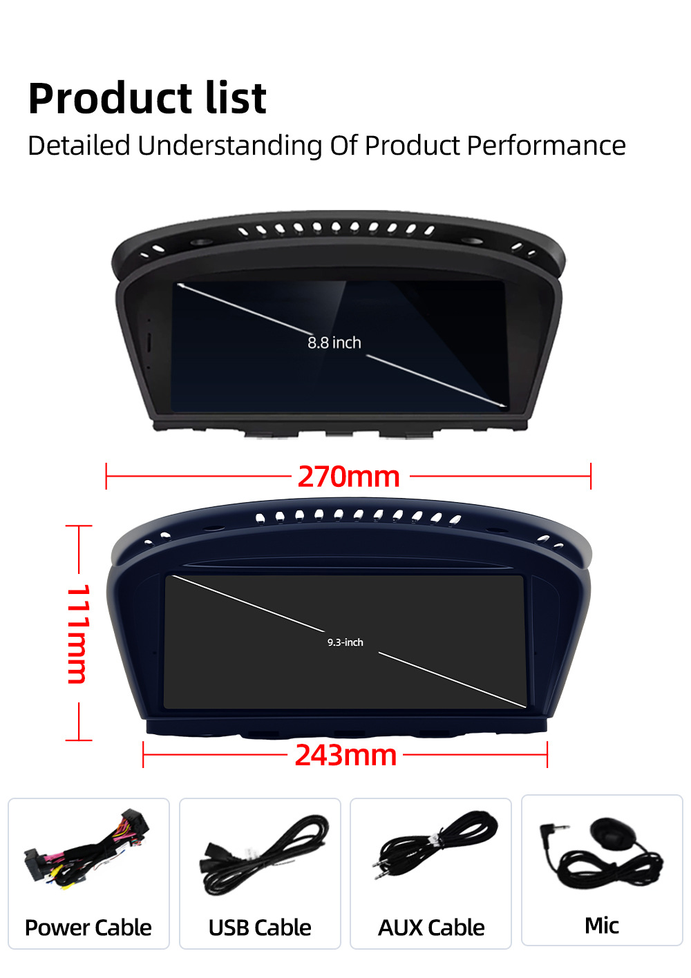 Large Screen Central Control Navigation System Suitable for Bmw 3/5 Series E60 E61 E64 E90 E91 E93 2004-2012