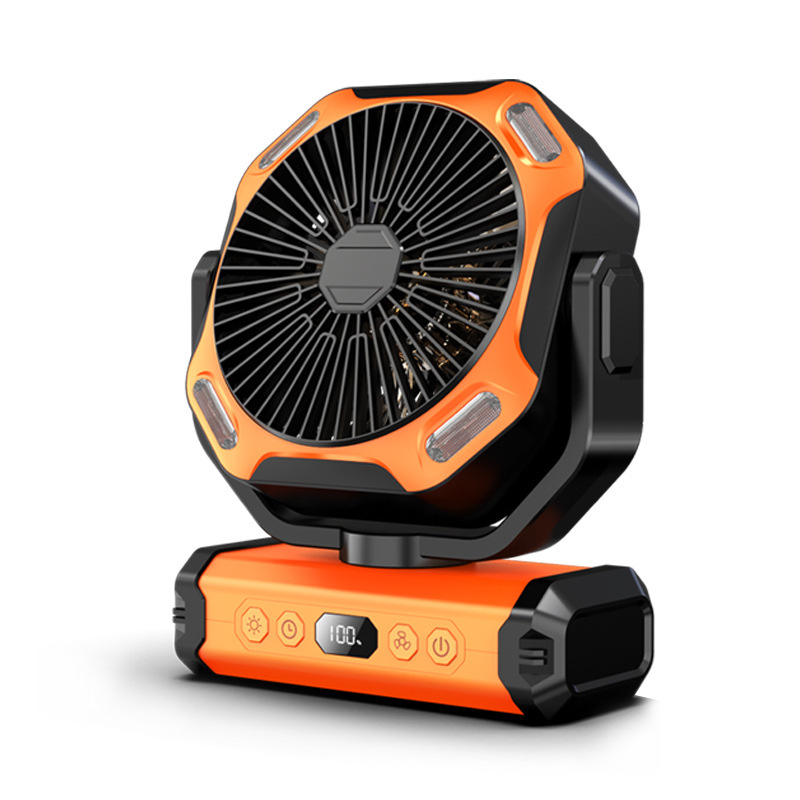 Ventilador de campamento al aire libre transfronterizo conveniente USB de carga inalámbrica control remoto gran ventilador de campamento de viento lámpara de pesca