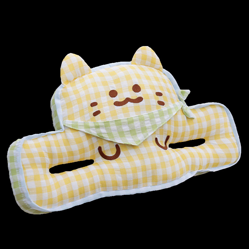 New Square Scarf Meow Plaid Electric Vehicle Anti-Collision Pad Children's Anti-Collision Head Pad Thickened and Widened Protective Pad Manufacturer Wholesale