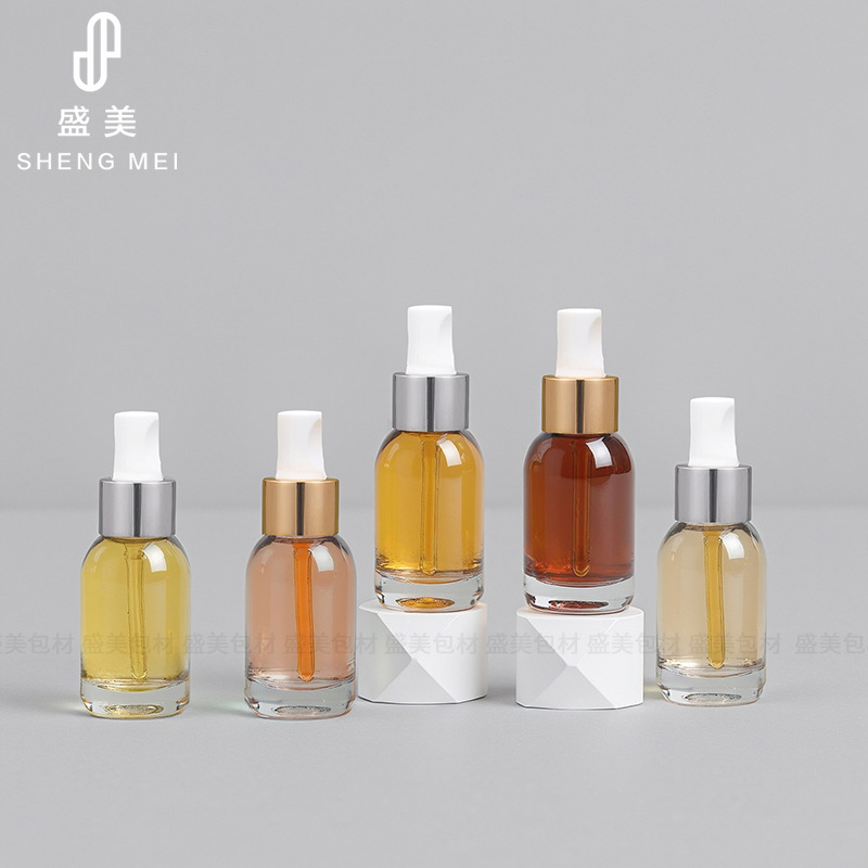 现货50ml海迷系列厚底滴管瓶精华液原液瓶精油瓶香水化妆品分装瓶
