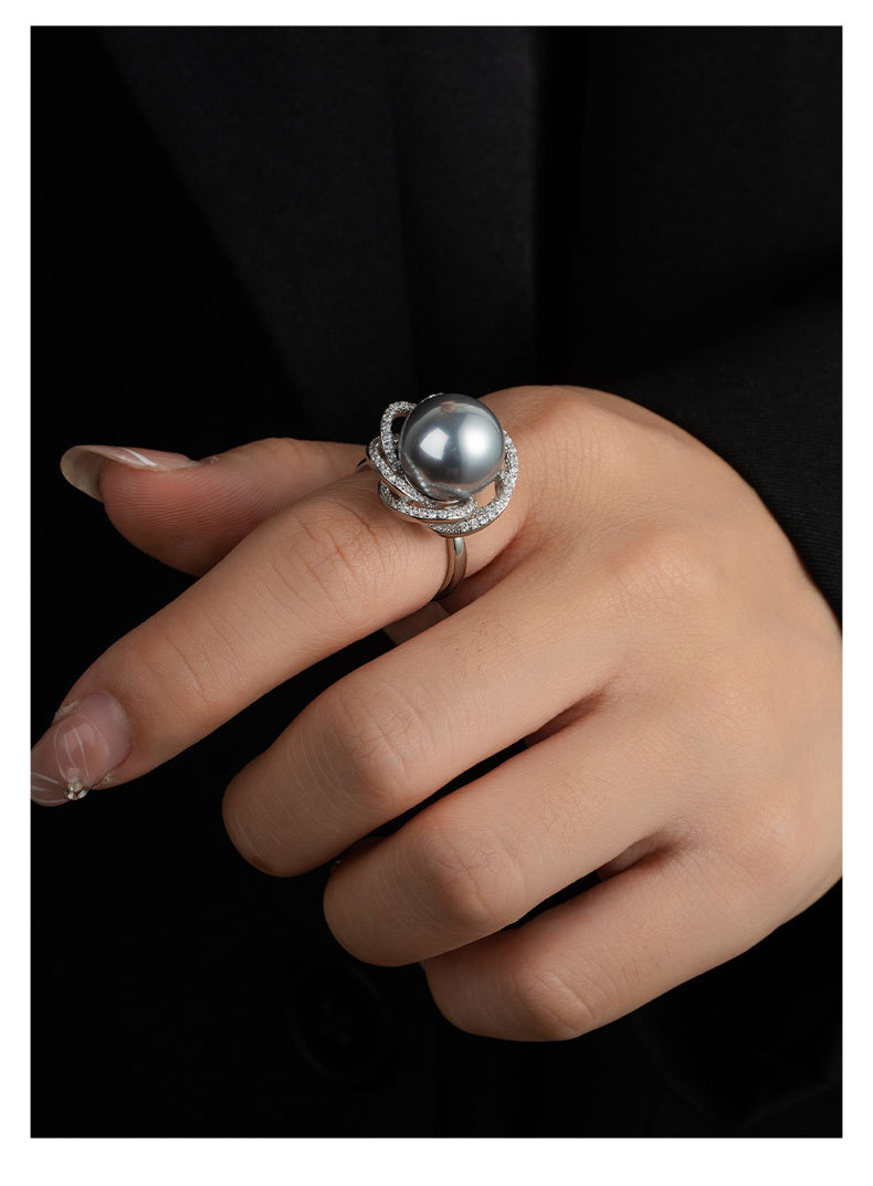 时尚巴洛克风鸟巢开口戒指小众设计冷淡风食指戒新品i