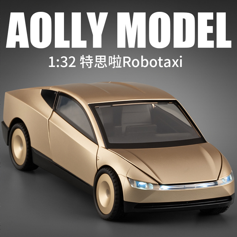 New Haodi 1/32 Tesla Driverless Taxi Model Pull Back Sound and Light Toy Artificial Car Taxi New Haodi 1/32 Tesla Driverless Taxi Model Pull Back Sound and Light Toy Artificial Car Taxi