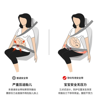 Belt, Specialized Safety Belly Support: Car seat belt