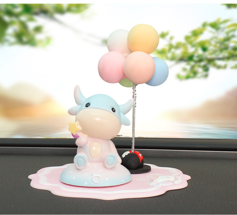 Color Confession Balloon Car Ornaments Cute Cartoon Creative Aroma Bottle Dashboard Balloon Car Decoration Batch