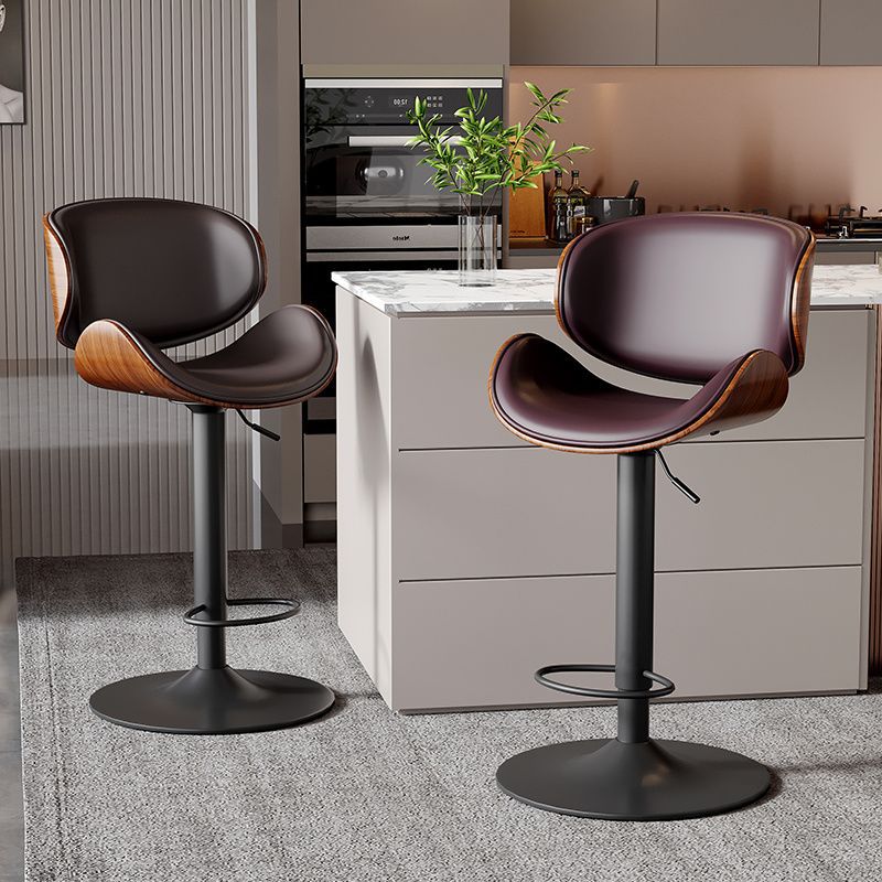 Bar Chair Front Desk Rotating Footstool Backrest Home Bar Cashier Desk Chair Modern Simple Chair Lift Stool
